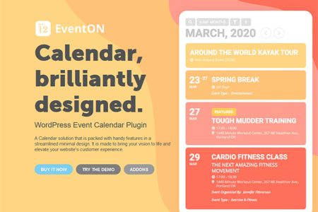 EventON已激活中文汉化最新版 WordPress活动事件日历插件 已激活版