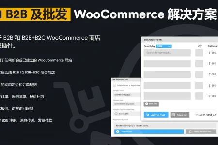 B2BKing Pro免激活最新版WooCommerce B2B批发WP插件外贸营销网站